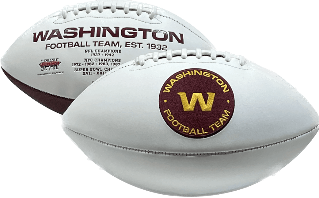 Washington Football Team Rawlings Jarden Sports NFL Team Signature Autograph White Panel Football