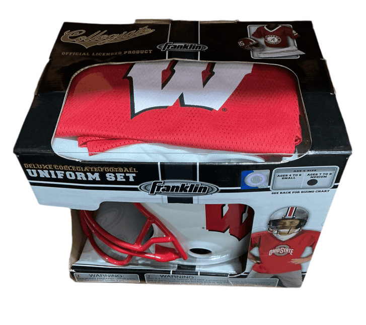 Wisconsin Badgers Franklin Medium Deluxe Collegiate Uniform Set - GT - Wholesale.com