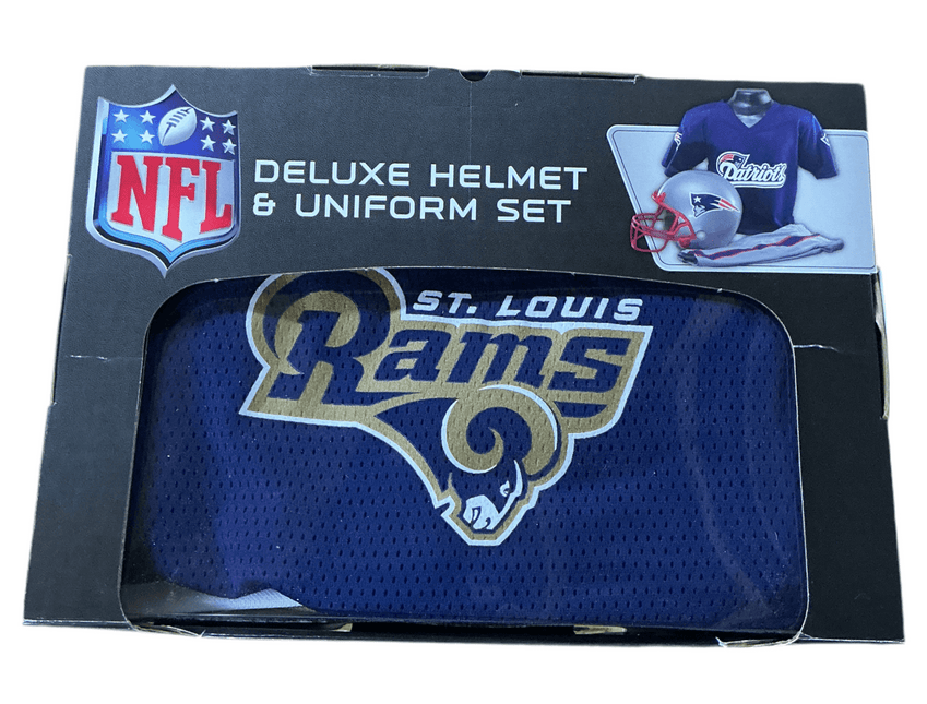 St. Louis Rams Small NFL Deluxe Helmet and Uniform Set - GT - Wholesale.com