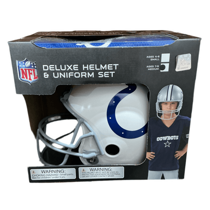 Indianapolis Colts Small NFL Deluxe Helmet and Uniform Set - GT - Wholesale.com