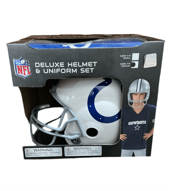 Indianapolis Colts Small NFL Deluxe Helmet and Uniform Set - GT - Wholesale.com