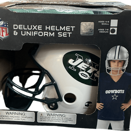 New York Jets Medium NFL Deluxe Helmet and Uniform Set - GT - Wholesale.com