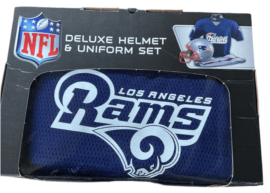 Los Angeles Rams Medium NFL Deluxe Helmet and Uniform Set - GT - Wholesale.com