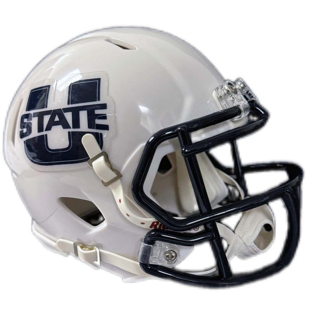 Utah State Aggies White Riddell NCAA Speed Mini Helmet