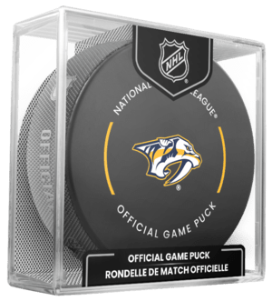 Nashville Predators NHL Official Game Hockey Puck In Cube