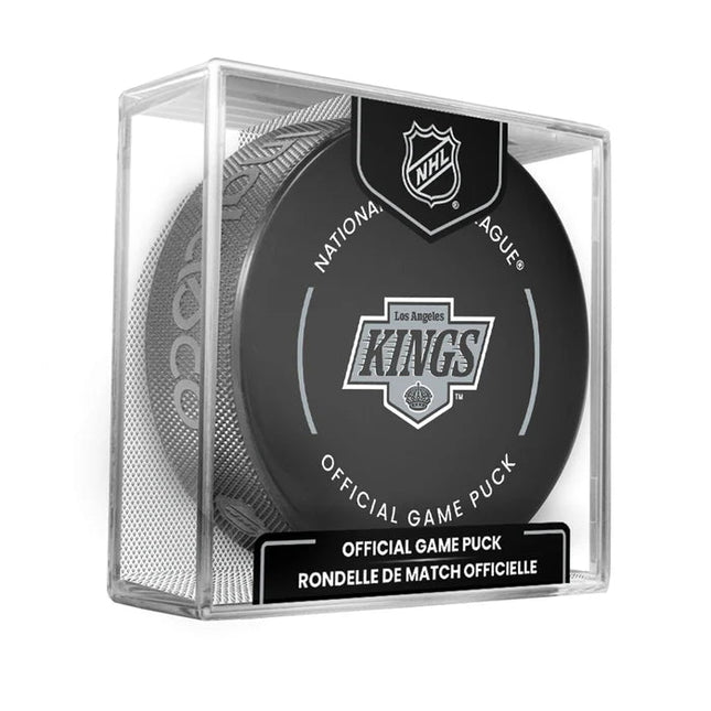 Los Angeles Kings NHL Official Game Hockey Puck in Cube 2025 - 2026 - GT - Wholesale.com