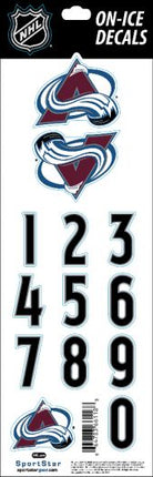 Colorado Avalanche Sportstar NHL Hockey Helmet On-Ice Decals Kit - White
