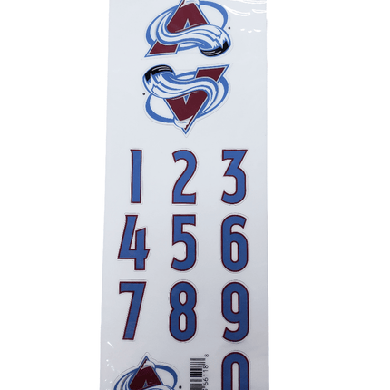 Colorado Avalanche Sportstar NHL Hockey Helmet On - Ice Decals Kit - White - GT - Wholesale.com