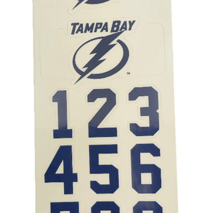 Tampa Bay Lightning Retro Sportstar NHL Hockey Helmet On - Ice Decals Kit - White - GT - Wholesale.com