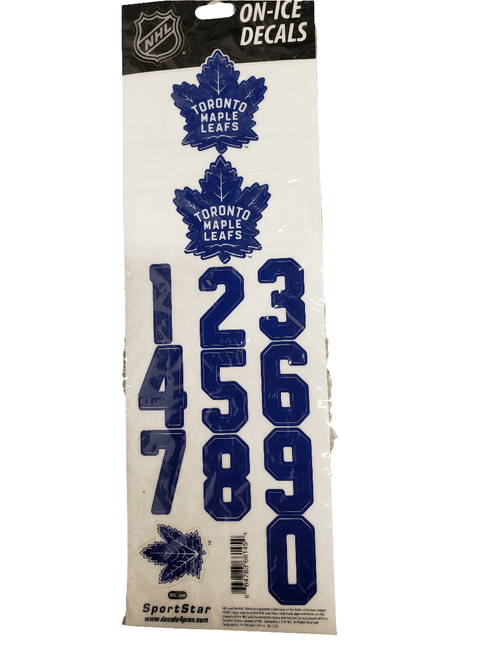 Toronto Maple Leafs Sportstar NHL Hockey Helmet On - Ice Decals Kit - White - GT - Wholesale.com