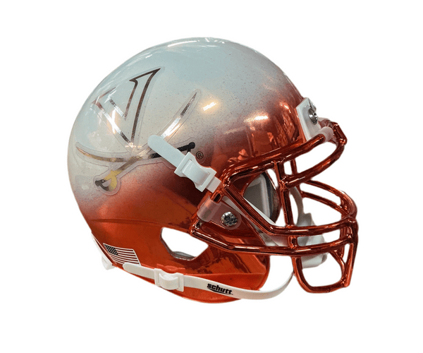 Virginia Cavaliers White/Orange Chrome Schutt NCAA College Football  Authentic Mini Helmet