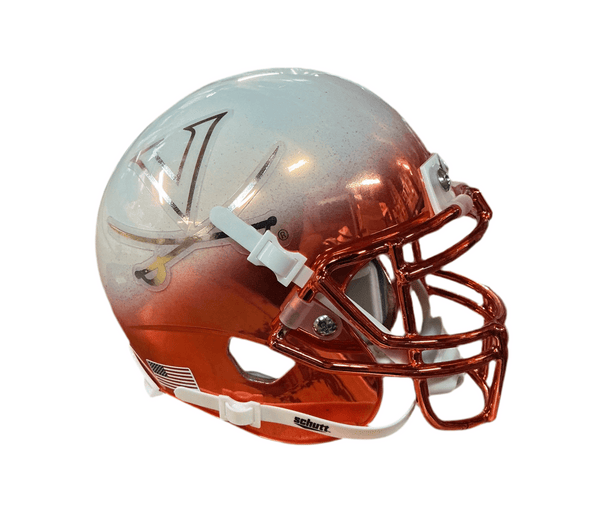 chrome paint for football helmets Virginia Cavaliers White/Orange Chrome Schutt NCAA College Football  Authentic Mini Helmet