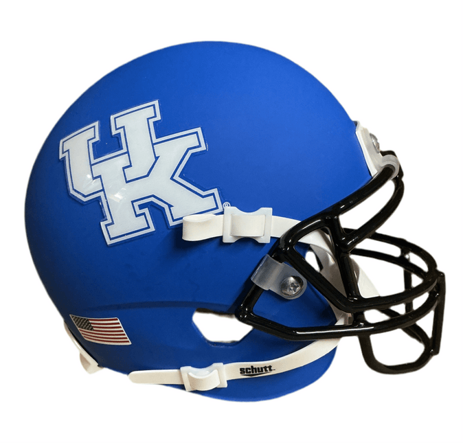 Kentucky Wildcats Matte Royal 2016 ALT 4 Schutt NCAA College Football Authentic Mini Helmet - GT - Wholesale.com