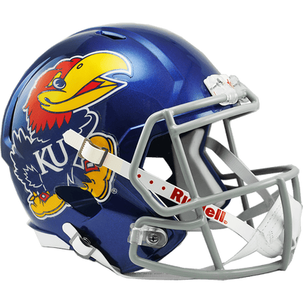 Kansas Jayhawks Blue Riddell NCAA Deluxe Replica Speed Full Size Helmet