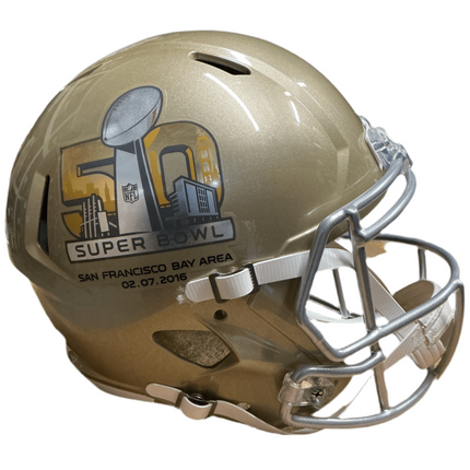 Super Bowl 50 L Riddell NFL Deluxe Replica Speed Full Size Helmet - GT - Wholesale.com