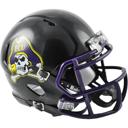 East Carolina Pirates Black Riddell NCAA Speed Mini Helmet