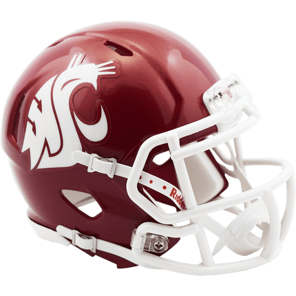 Washington State Cougars Crimson Riddell NCAA Speed Mini Helmet
