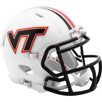 Virginia Tech Hokies Matte White Riddell NCAA Speed Mini Helmet