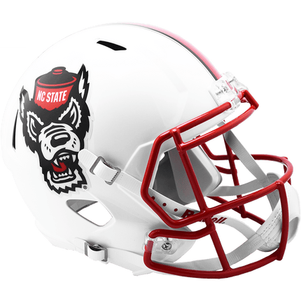 North Carolina State Wolfpack Tuffy White Riddell NCAA Speed Replica Helmet