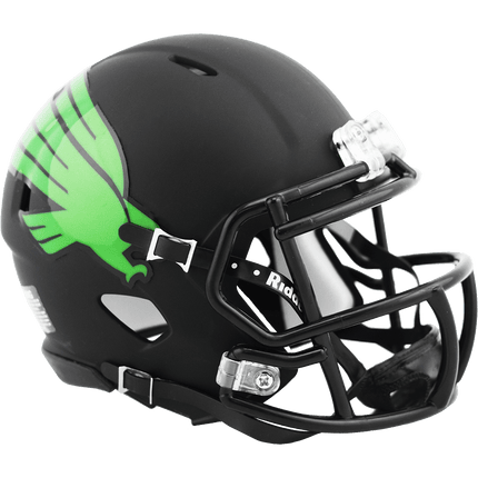 North Texas Mean Green Matte Black Riddell NCAA Speed Mini Helmet