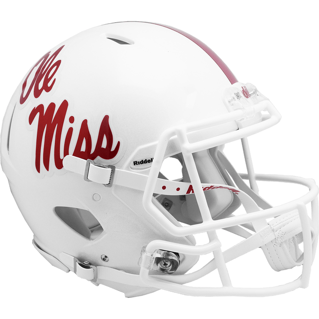 Mississippi Ole Miss Rebels White Riddell NCAA Authentic Speed Full Size Helmet