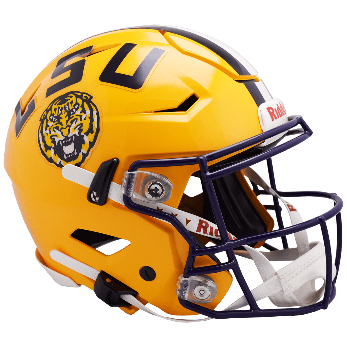 LSU Tigers Yellow Riddell NCAA Authentic Speedflex Full Size Helmet –