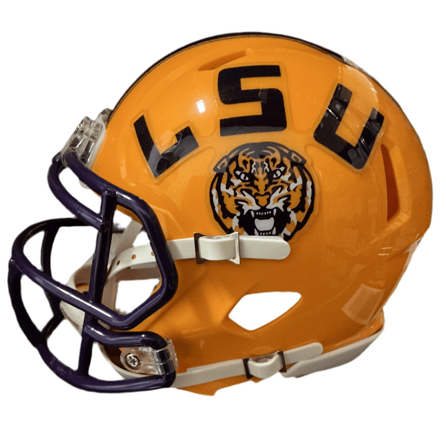 LSU Tigers Yellow 2019 National Champions Riddell NCAA Speed Mini Helmet - GT - Wholesale.com