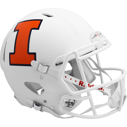 Illinois Fighting Illini White Riddell NCAA Authentic Speed Helmet