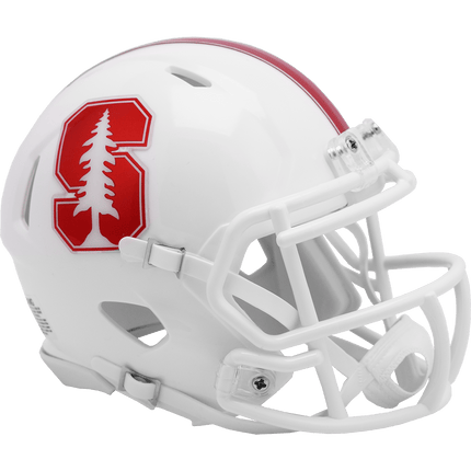 Stanford Cardinal White/White Riddell NCAA Speed Mini Helmet