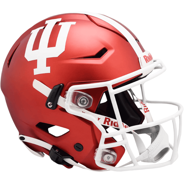 Indiana Hoosiers Crimson White Facemask Riddell NCAA Authentic Speedflex Full Size Helmet - GT - Wholesale.com