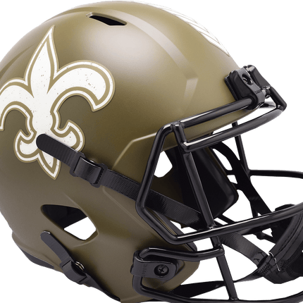 New Orleans Saints 2022 Salute To Service Riddell NFL Deluxe Replica Speed Full Size Helmet