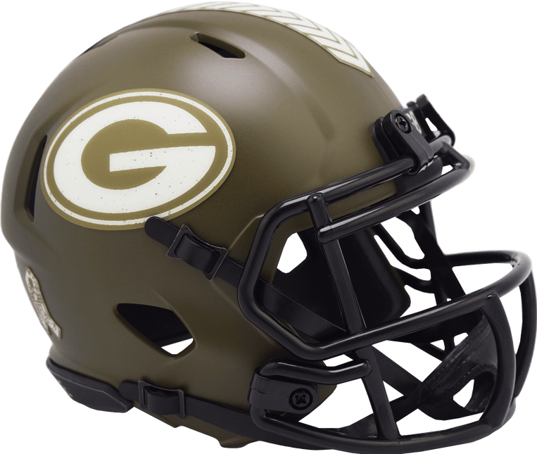 Green Bay Packers 2022 Salute To Service Riddell NFL Speed Mini Helmet