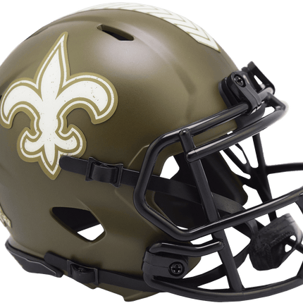 New Orleans Saints 2022 Salute To Service Riddell NFL Speed Mini Helmet - GT - Wholesale.com