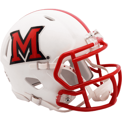 Miami of Ohio Redhawks 2022 White Riddell NCAA Speed Mini Helmet
