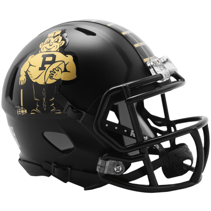 Purdue Boilermakers Black Vintage Pete Riddell NCAA Speed Mini Helmet