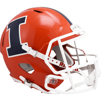 Illinois Fighting Illini Orange Riddell NCAA Replica Speed Helmet
