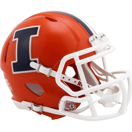 Illinois Fighting Illini Orange Riddell NCAA Speed Mini Helmet