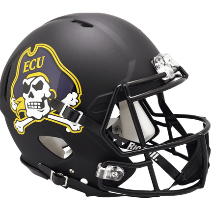 East Carolina Pirates ECU Matte Black Riddell NCAA Authentic Speed Full Size Helmet