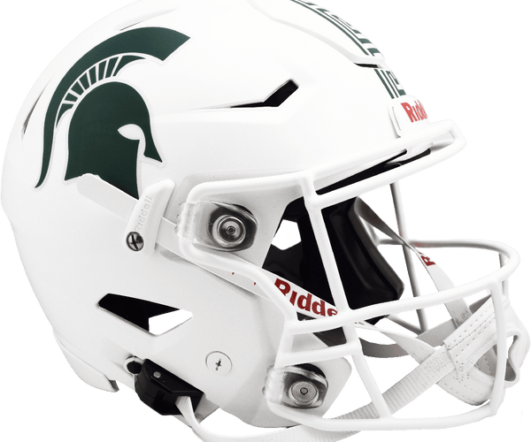 authentic michigan football helmet Michigan State Spartans White 2023 Riddell NCAA Authentic Speedflex Fu –  GT-Wholesale.com