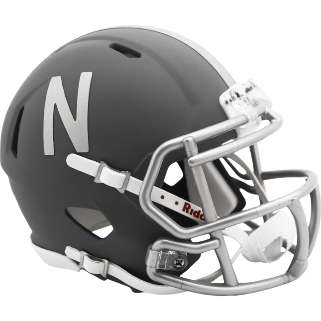 Nebraska Cornhuskers Slate Riddell NCAA Speed Mini Helmet
