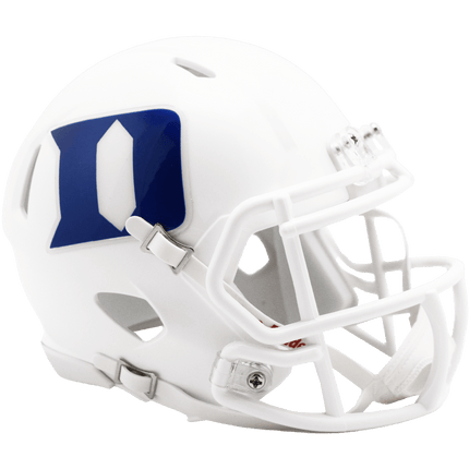 Duke Blue Devils White/White Mask Riddell NCAA Speed Mini Helmet