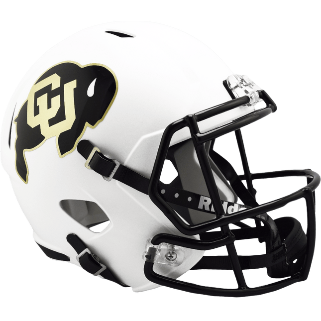 Colorado Buffaloes White Riddell NCAA Deluxe Replica Speed Full Size Helmet
