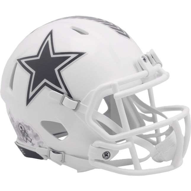 Dallas Cowboys 2024 Salute To Service Riddell NFL Speed Mini Helmet