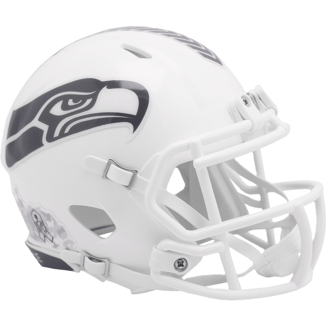 Seattle Seahawks 2024 Salute To Service Riddell NFL Speed Mini Helmet