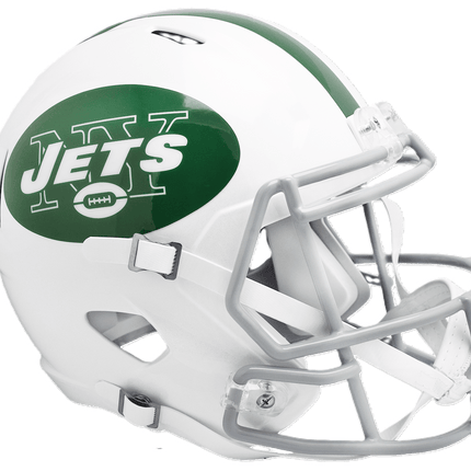 New York Jets 2024 White On Field Alternate Riddell NFL Deluxe Replica Speed Full Size Helmet