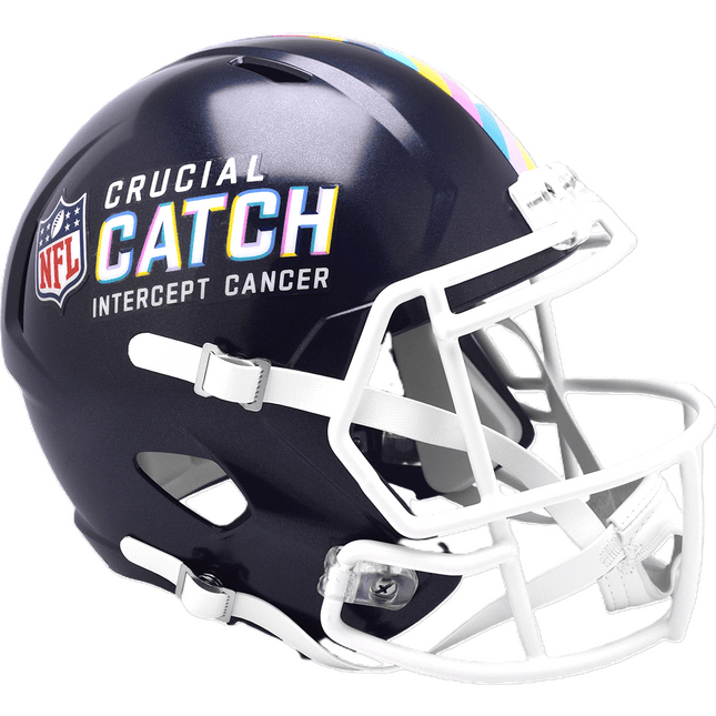 Crucial Catch 2024 Intercept Cancer Riddell NFL Deluxe Replica Speed Full Size Helmet