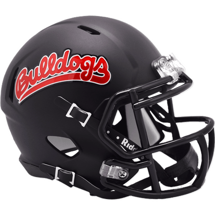 Fresno State Bulldogs Matte Black Riddell NCAA Speed Mini Helmet