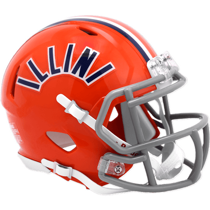 Illinois Fighting Illini Arched Illini Throwback Riddell NCAA Speed Mini Helmet