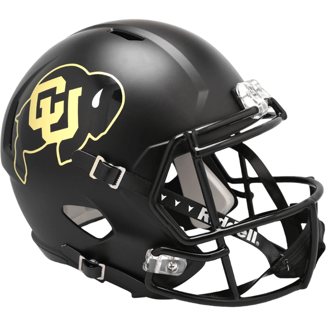 Colorado Buffaloes Black Riddell NCAA Deluxe Replica Speed Full Size Helmet - GT - Wholesale.com