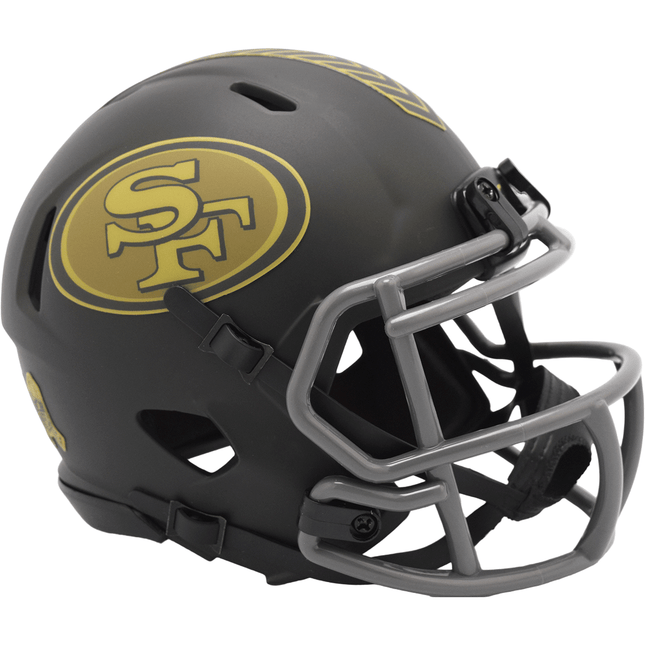 San Francisco 49ers 2025 Salute To Service Riddell NFL Speed Mini Helmet - GT - Wholesale.com